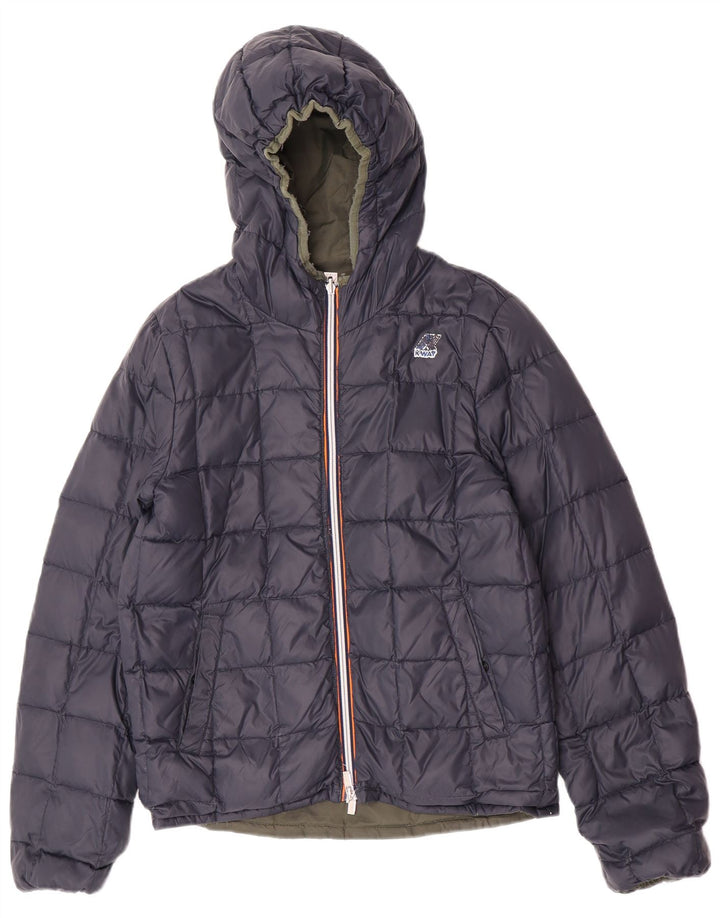 K-Way Veste matelassée réversible à capuche pour homme UK 38 Vert moyen Polyamide