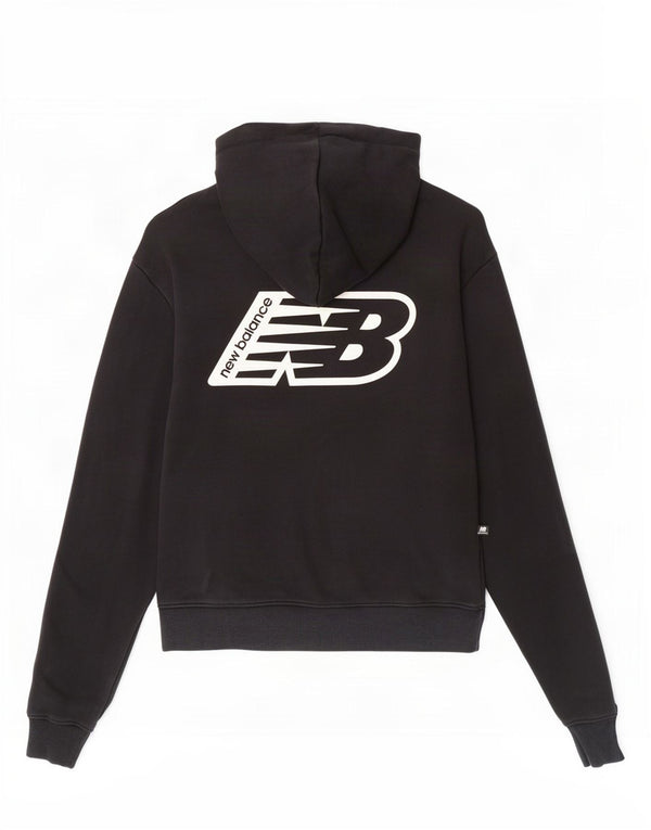 New Balance Pull à capuche graphique pour hommes, grand coton noir