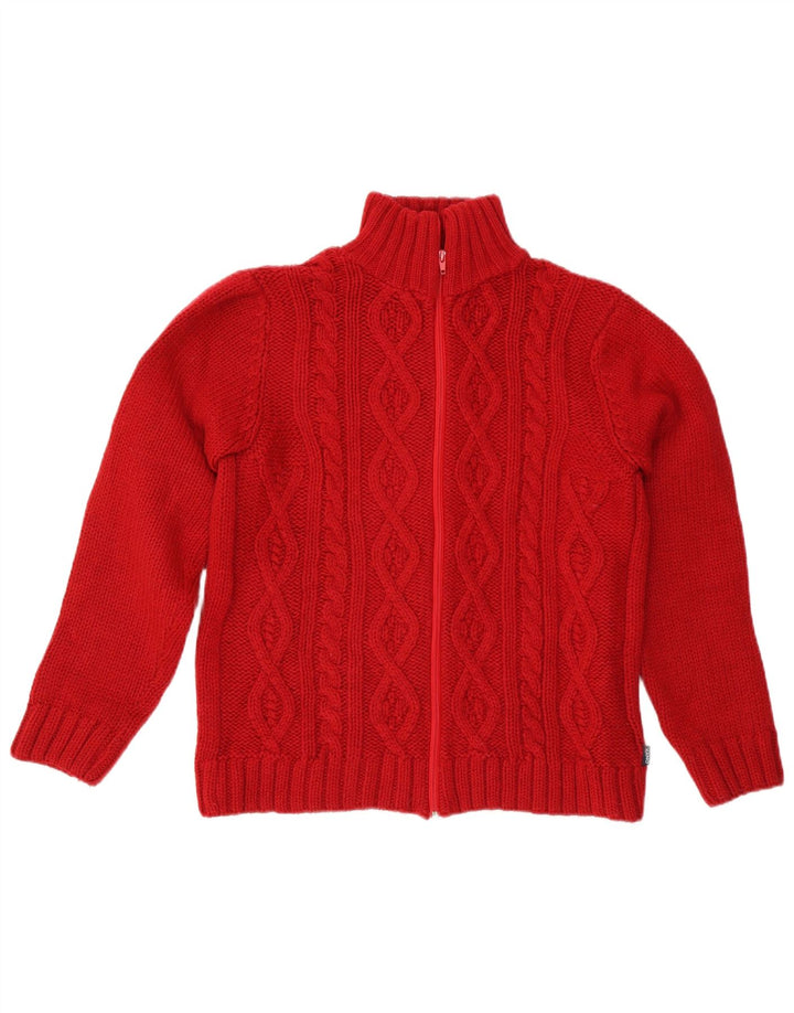 Onyx Pull Cardigan Femme UK 14 Grand Acrylique Rouge
