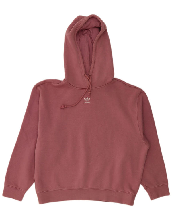 Adidas Pull à capuche surdimensionné pour femme UK 4/6 XS Rose Coton