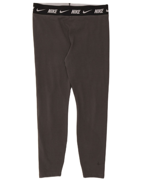 Nike Legging graphique coupe ajustée pour femme UK 18 XL Gris Colorblock Coton