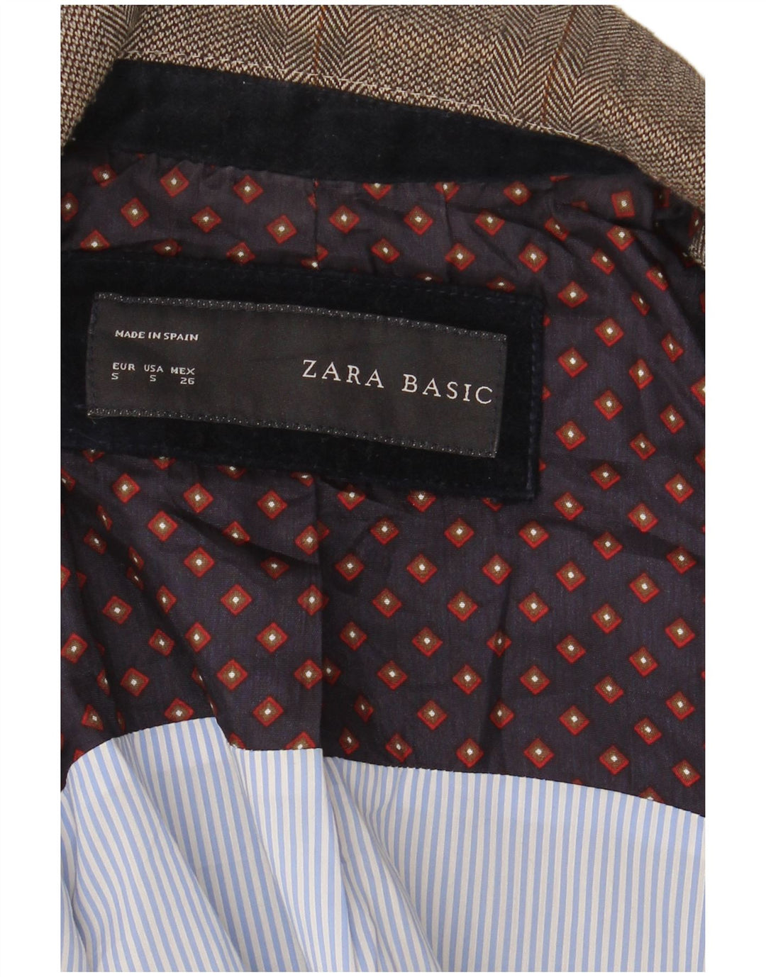 Zara Veste blazer à 1 bouton pour femme UK 10 Petit carreaux gris