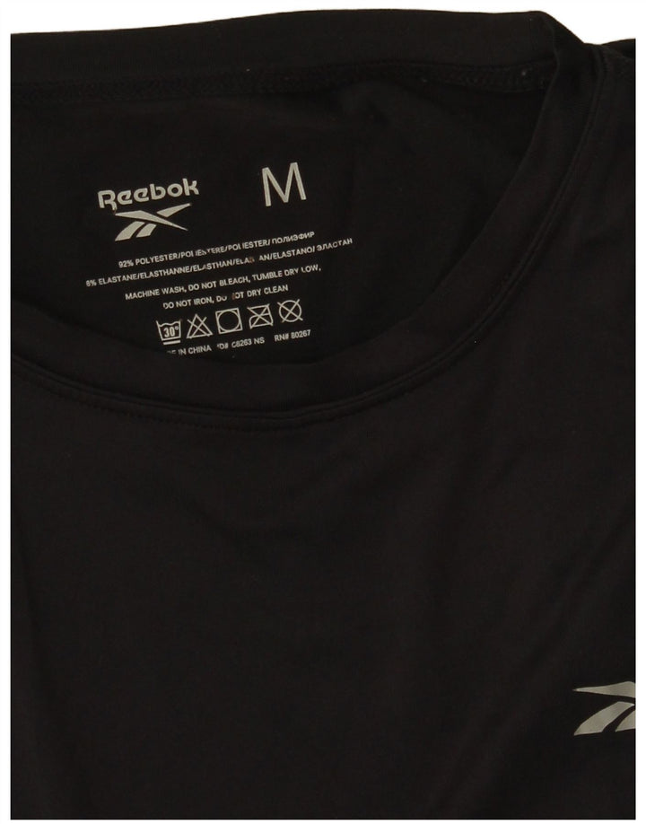 Reebok T-Shirt Homme Noir Moyen Polyester
