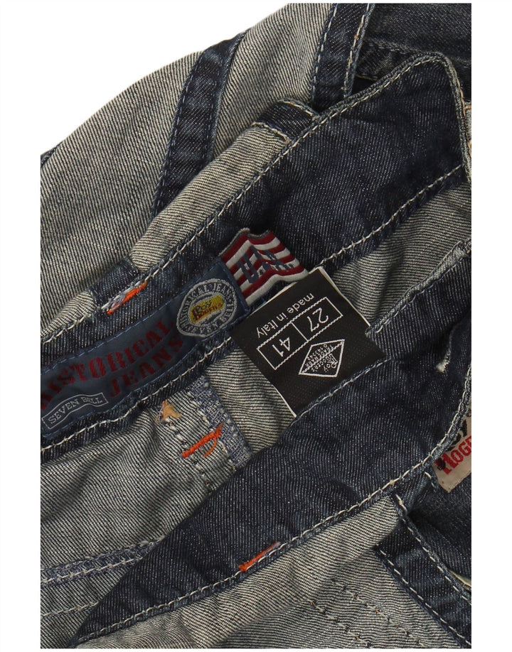 ROY ROGERS Salopette Short en Jean Femme IT 41 Small W27 Coton Bleu