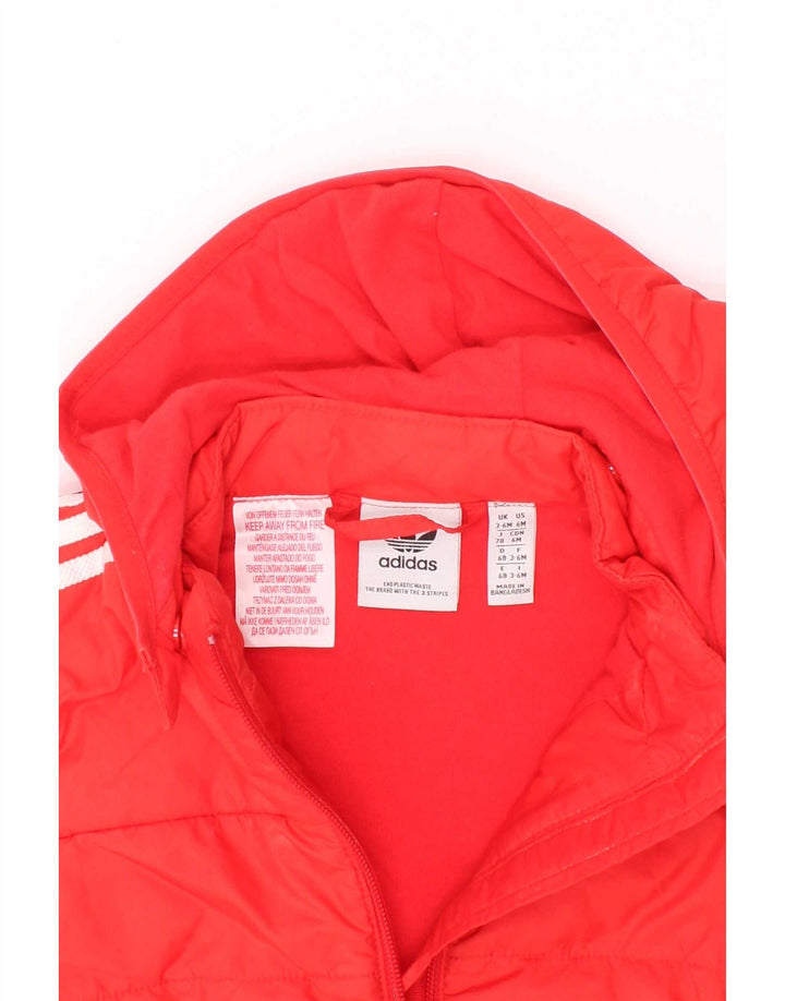 Veste matelassée à capuche Adidas bébé garçon 3-6 mois rouge polyester