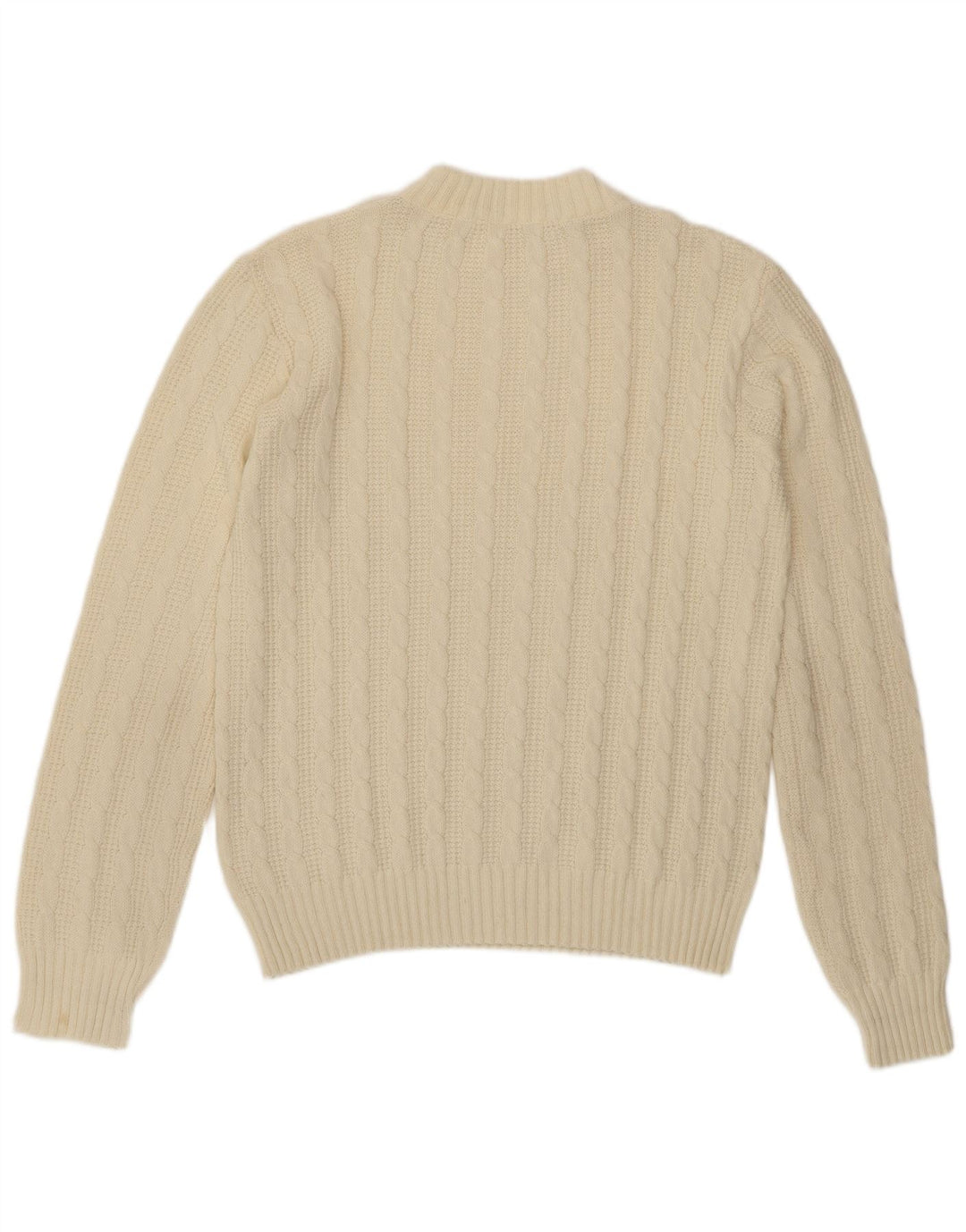 Pull à col rond Vintage pour hommes, blanc cassé moyen