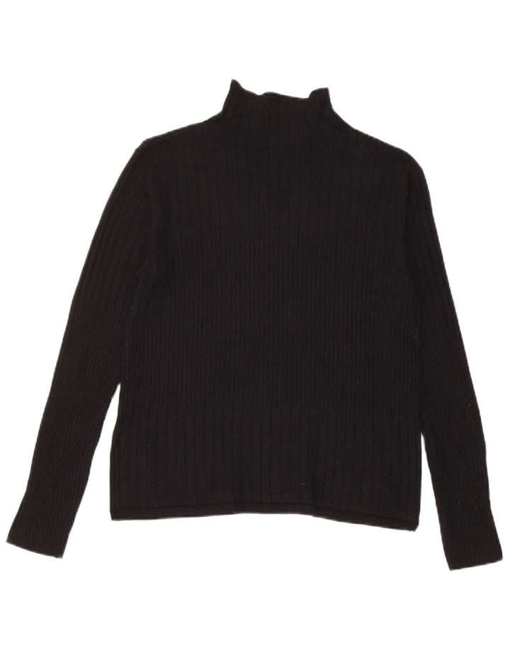 Marks & Spencer Pull col roulé pour femme UK 12 Medium Noir Viscose