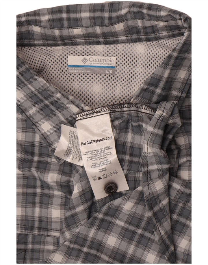 Columbia Chemise Homme Large Gris Check Nylon