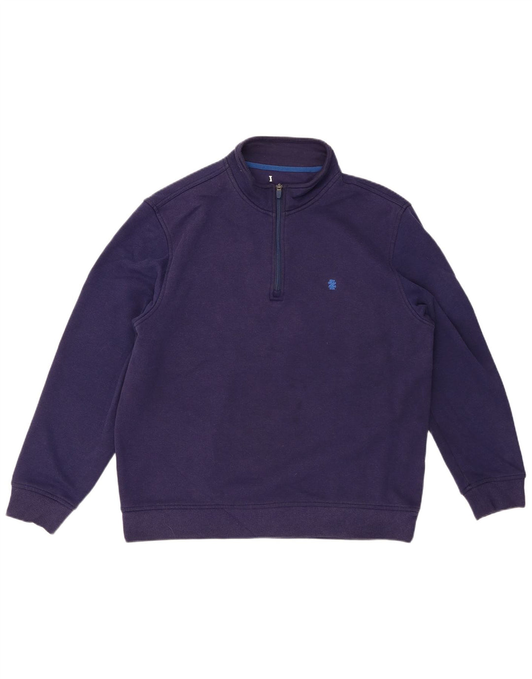 ADVANTAGE Sweat-shirt à col zippé pour homme, grand, bleu marine, en polyester