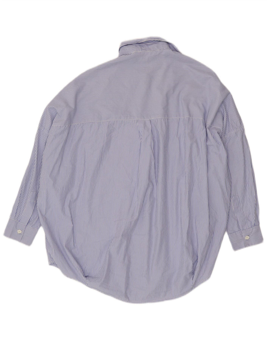 French Connection Chemise pull pour femme UK 14 Bleu moyen à fines rayures