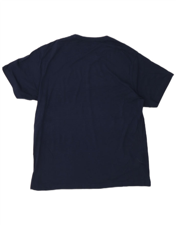 EDDIE BAUER T-Shirt Homme Top Large Bleu Marine Coton
