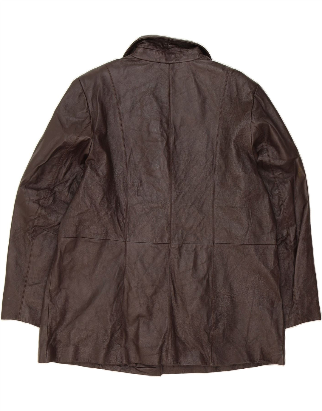 ELEMENTS Womens Leather Coat UK 20 2XL Brown Leather Vintage Elements and Second-Hand Elements from Messina Hembry 