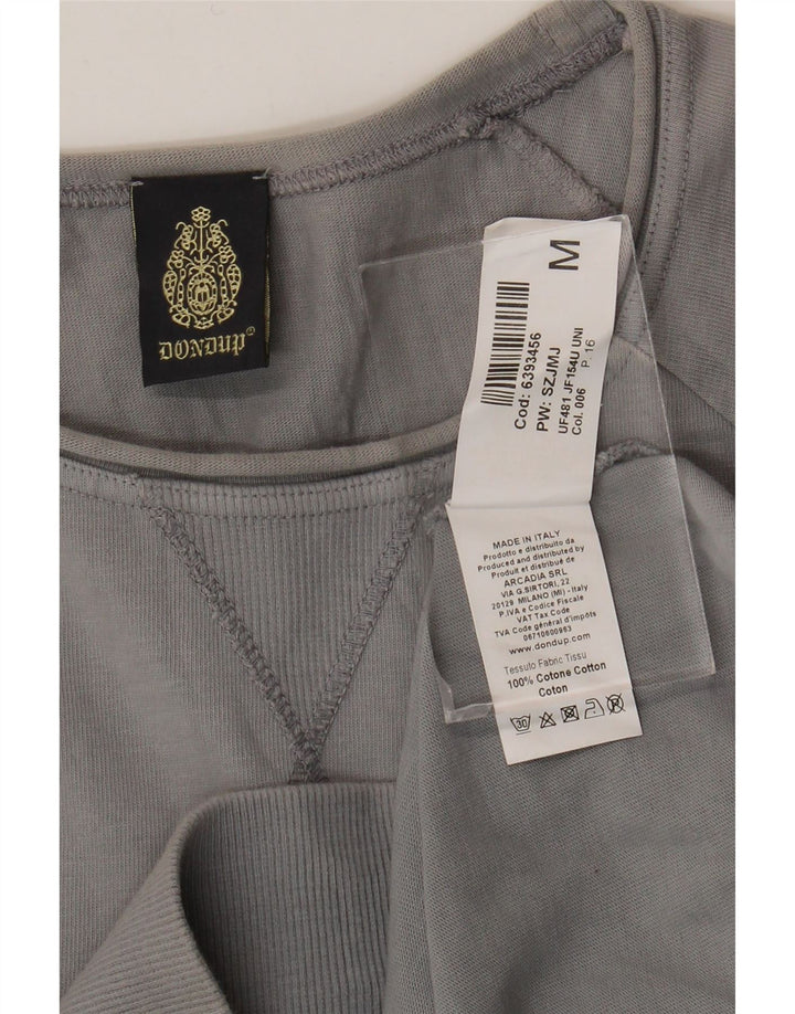 Dondup Pull Graphique Sans Manches Homme Gris Moyen Coton