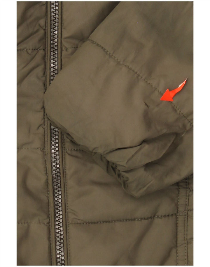 MARKS & SPENCER Veste matelassée pour femme UK 14 Large Kaki Polyester