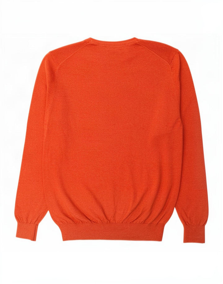 Massimo Dutti Pull col V pour homme en coton rouge Taille L