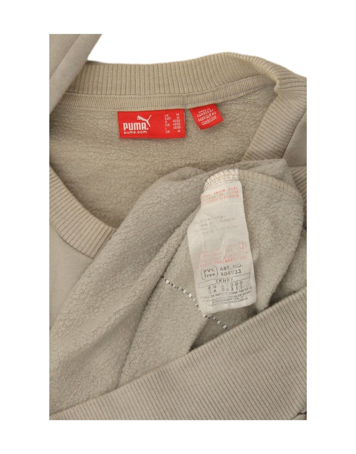 PUMA Mens Graphic Sweatshirt Jumper Medium Grey Cotton Vintage Puma and Second-Hand Puma from Messina Hembry 