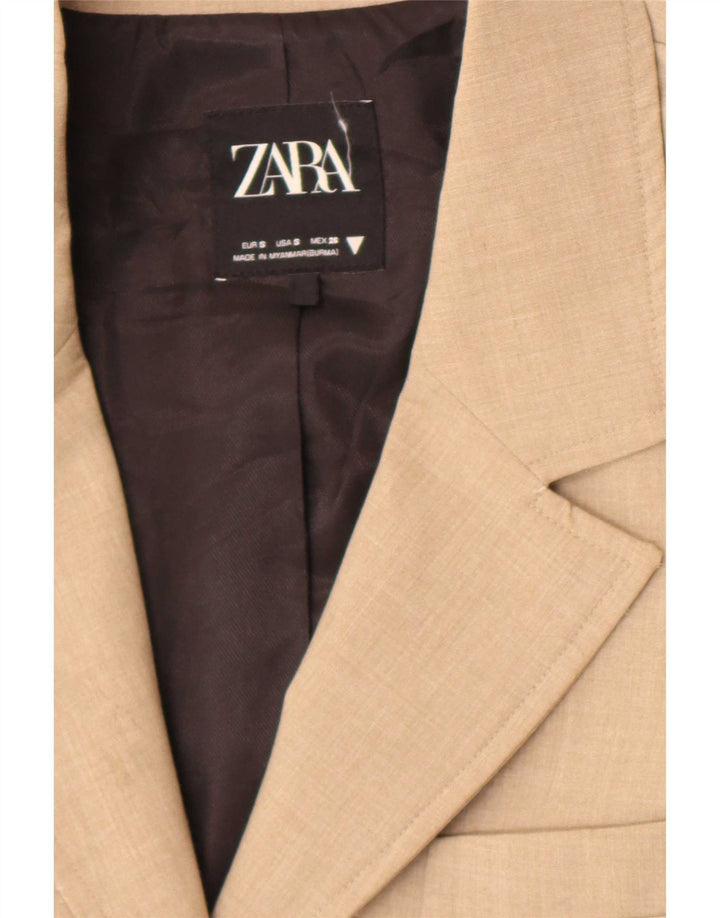 Zara Veste Boléro Femme UK 10 Small Marron