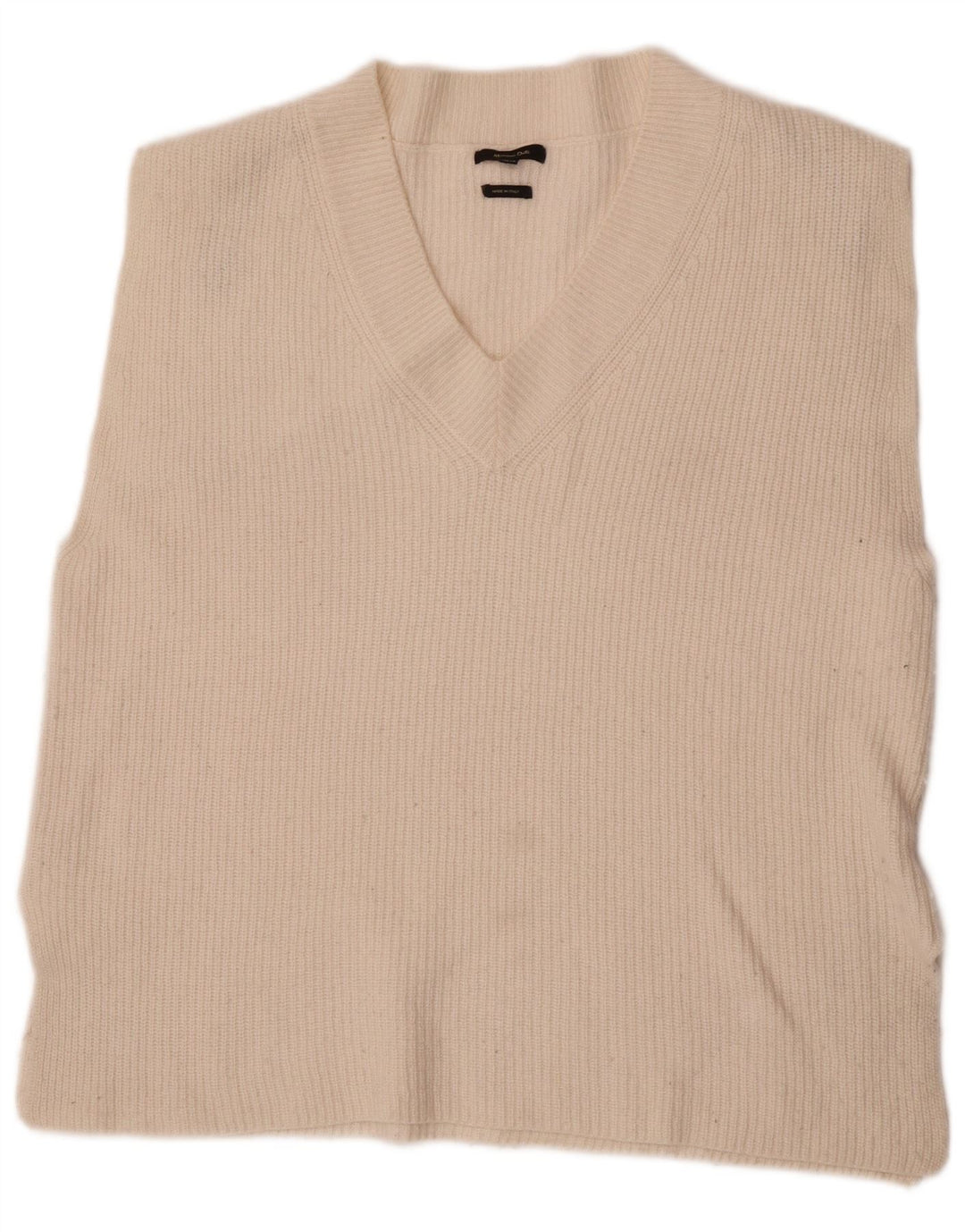 Massimo Dutti Womens Vest Top UK 14 Medium Off White Polyamide