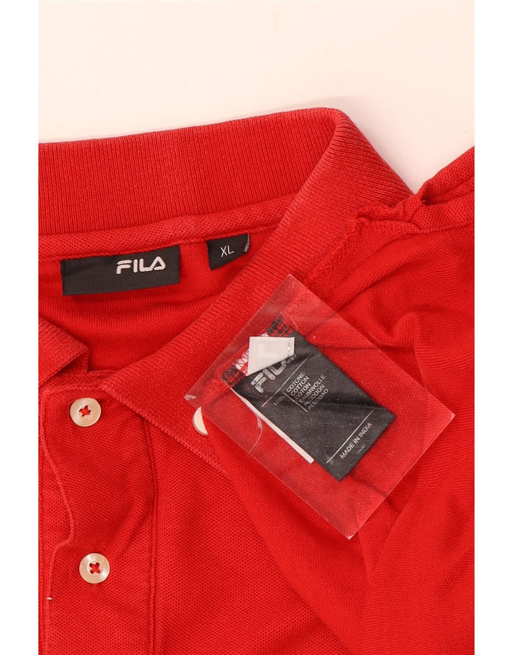FILA Polo Homme XL Rouge Coton