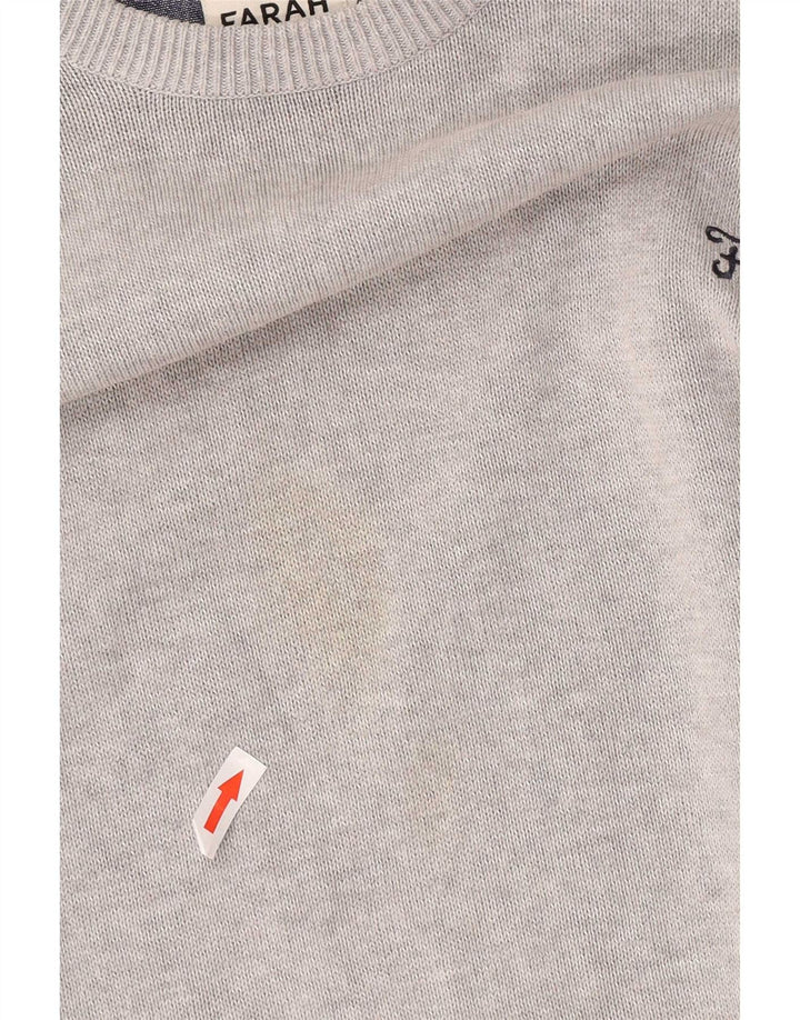 Farah Pull col bateau pour homme 2XL Gris Coton