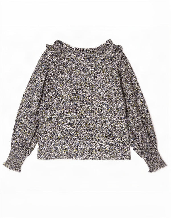 Haut chemisier à manches longues Boden pour femme UK 42 Medium Multicolore Floral