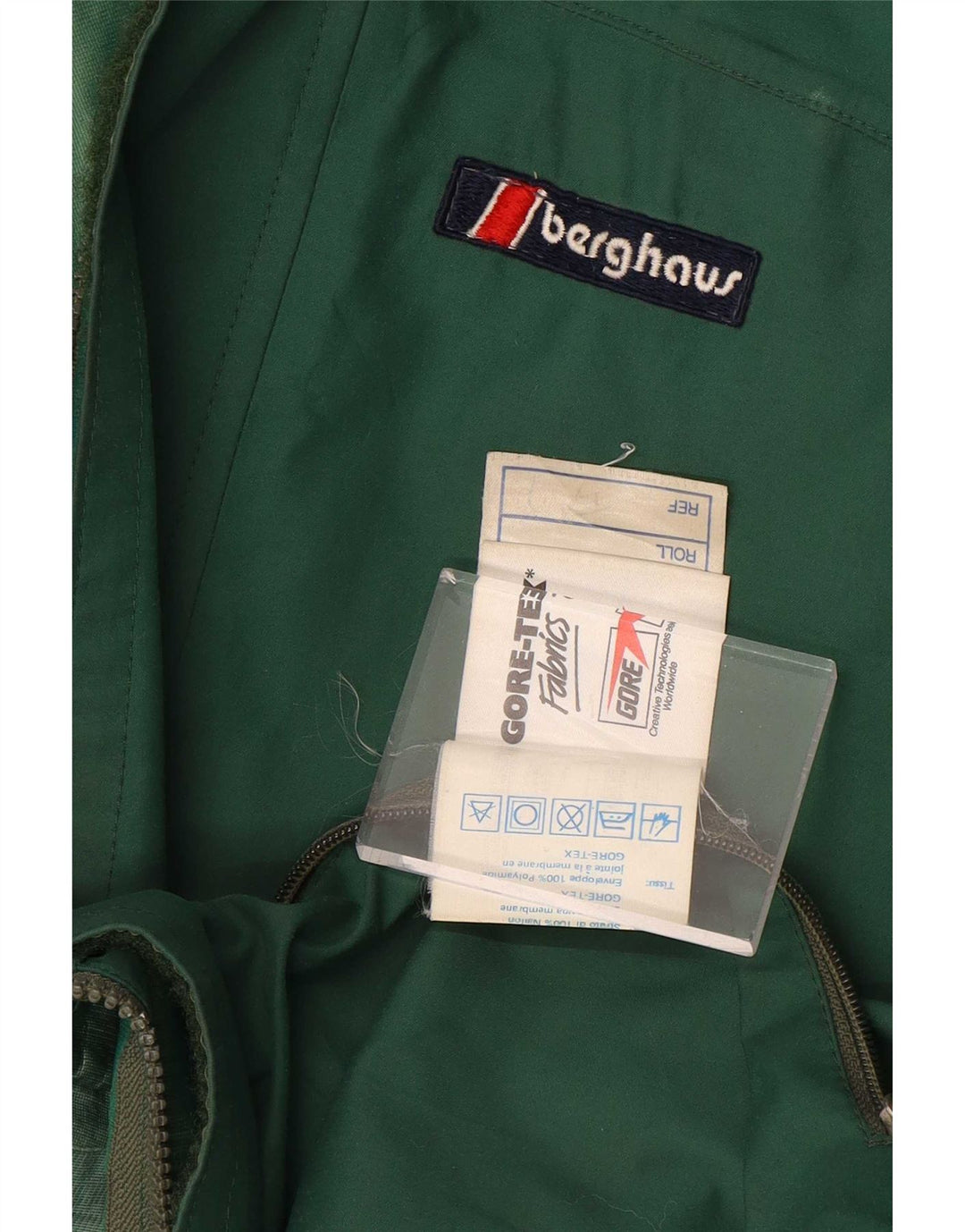 Berghaus Manteau imperméable à capuche pour homme UK 38 en nylon vert moyen