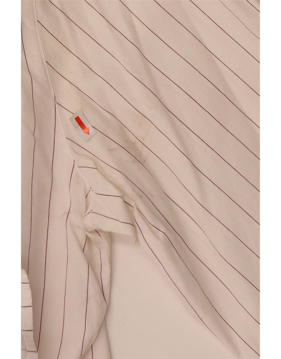 Benetton Chemise Femme UK 16 Large Blanc Rayé