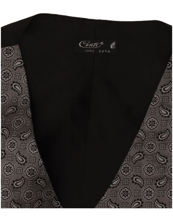 Gilet homme vintage Petite soie Paisley grise