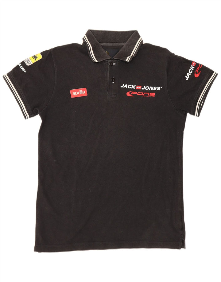 Jack & Jones Polo Graphique Homme Petit Noir Coton