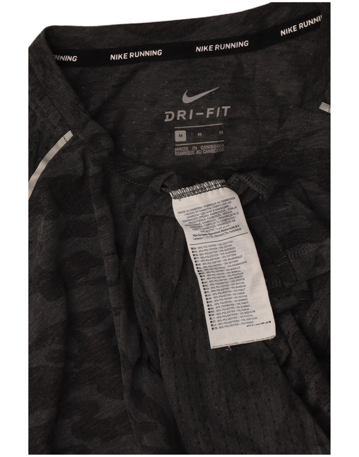 Nike Homme Dri Fit T-Shirt Haut Gris Camouflage Polyester