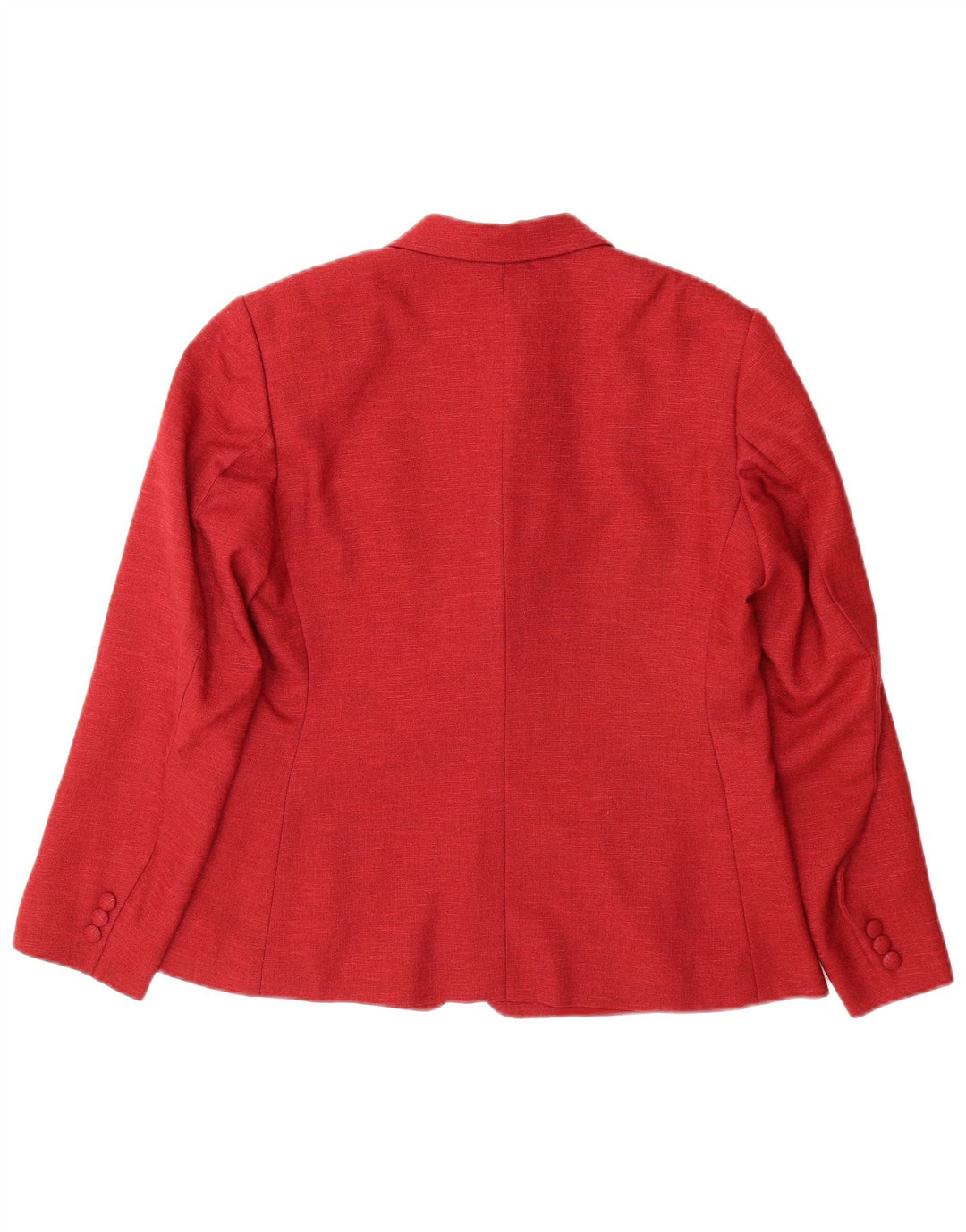 VINTAGE Femme 3 Bouton Blazer Veste UK 14 Grand Rouge Moucheté