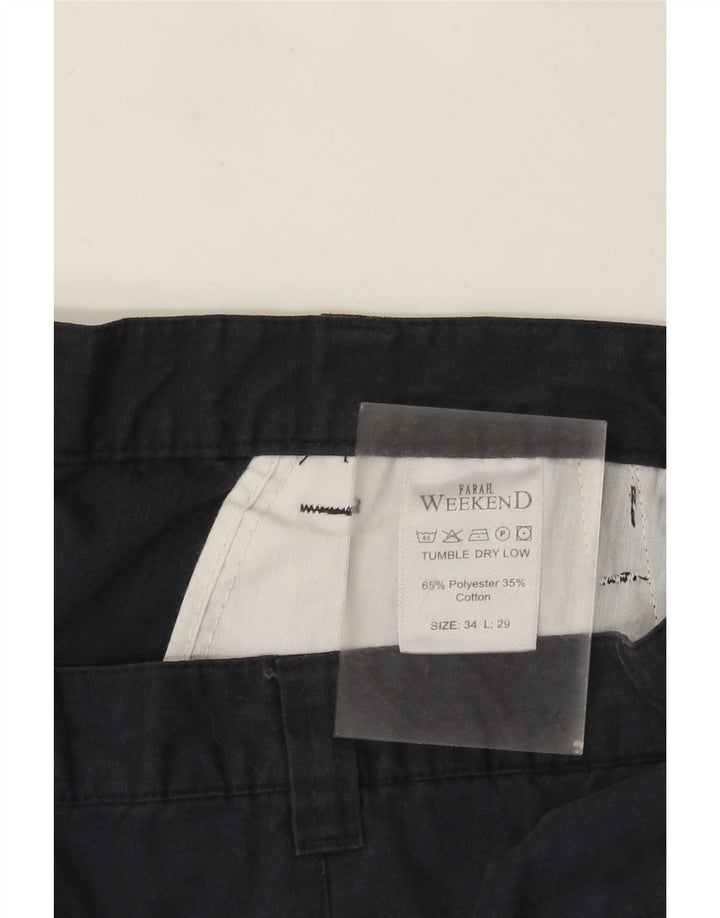 Farah Pantalon Chino Droit Weekend Homme W34 L29 Bleu Marine Polyester