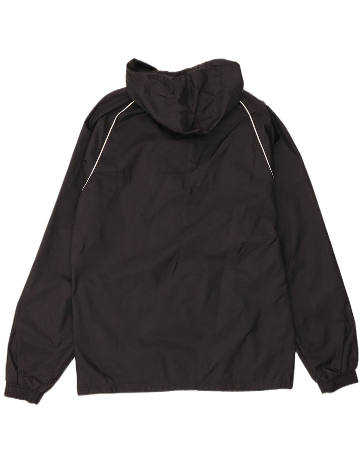 Adidas Veste de pluie à capuche pour homme UK 36 Petit nylon noir
