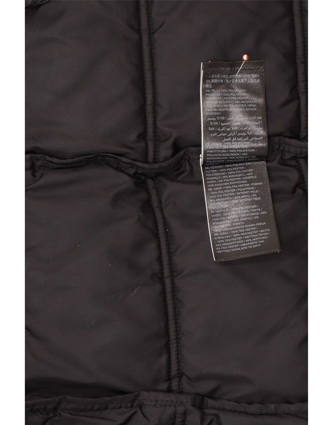 Superdry Manteau rembourré à capuche pour femme UK 12 Medium Noir Polyester