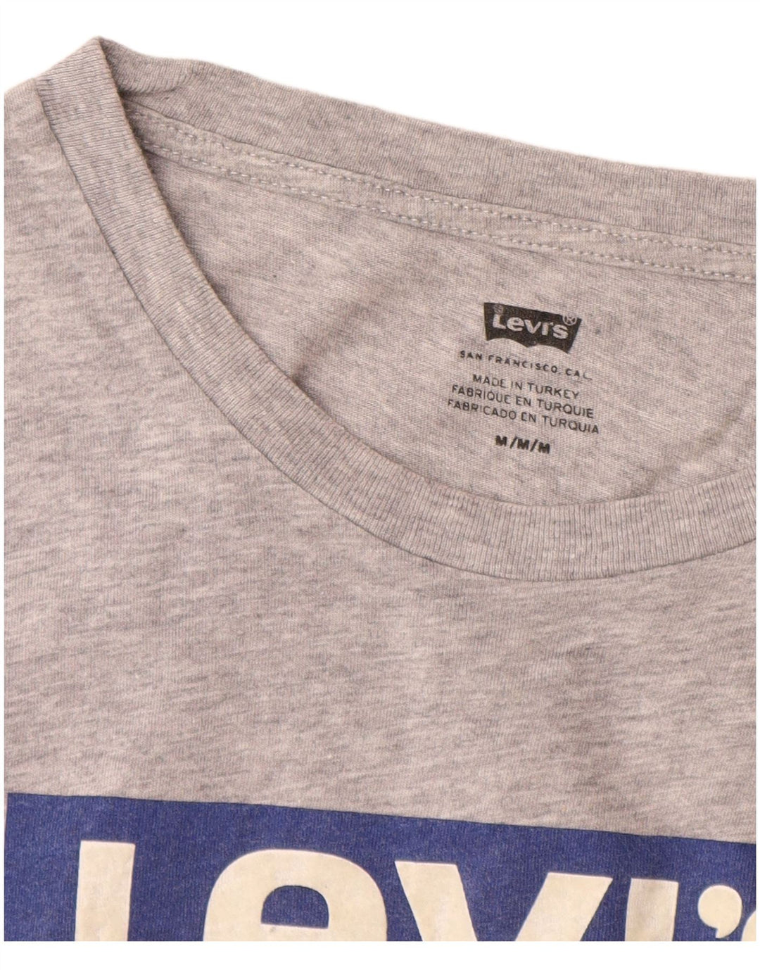 Levi's Tee-Shirt Graphique Homme Gris Moyen Flecked Cotton