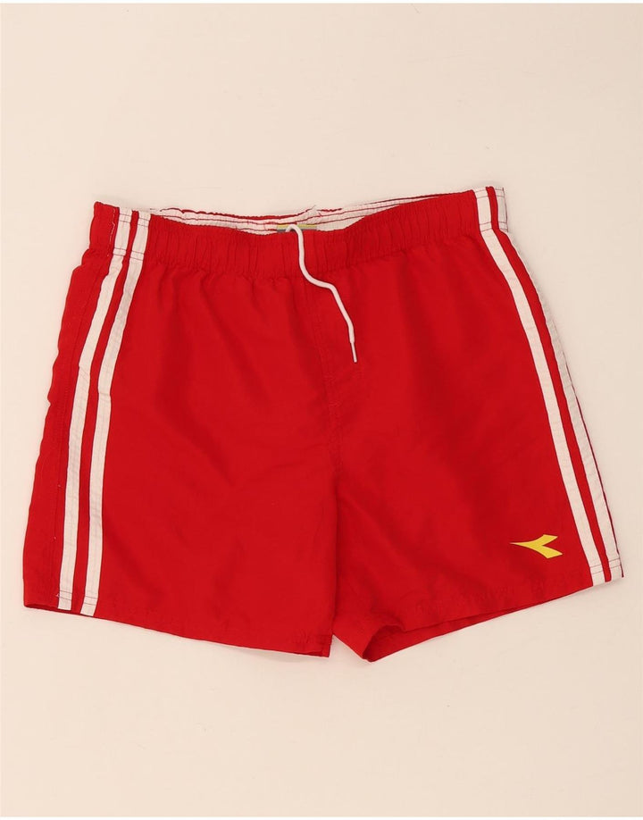 Diadora Short de Bain Homme Rouge Moyen Polyester
