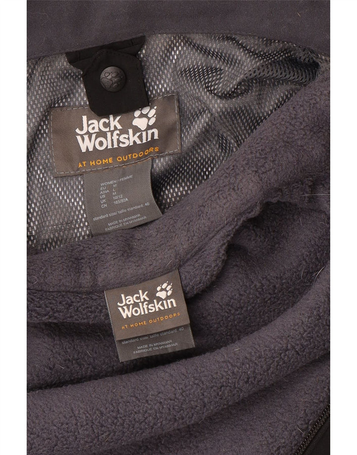 Jack Wolfskin Veste coupe-vent à capuche pour femme UK 10/12 Medium Noir