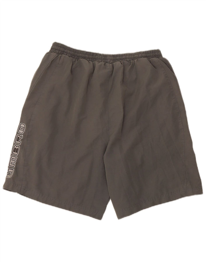 Umbro Short de Sport Homme Large Gris Polyester