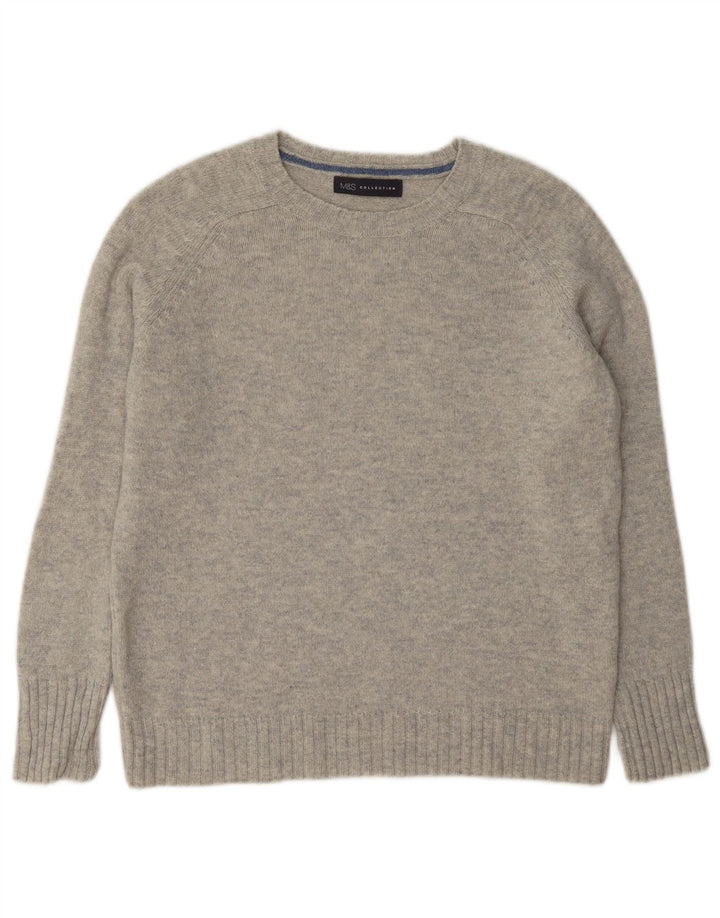 Marks & Spencer Pull col bateau pour femme UK 12 Bleu moyen moucheté
