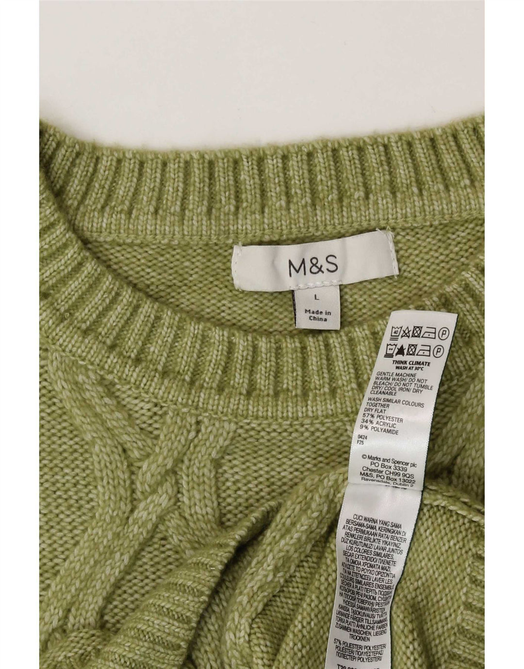 Marks & Spencer Débardeur pour femme UK 16 Large Vert Polyester