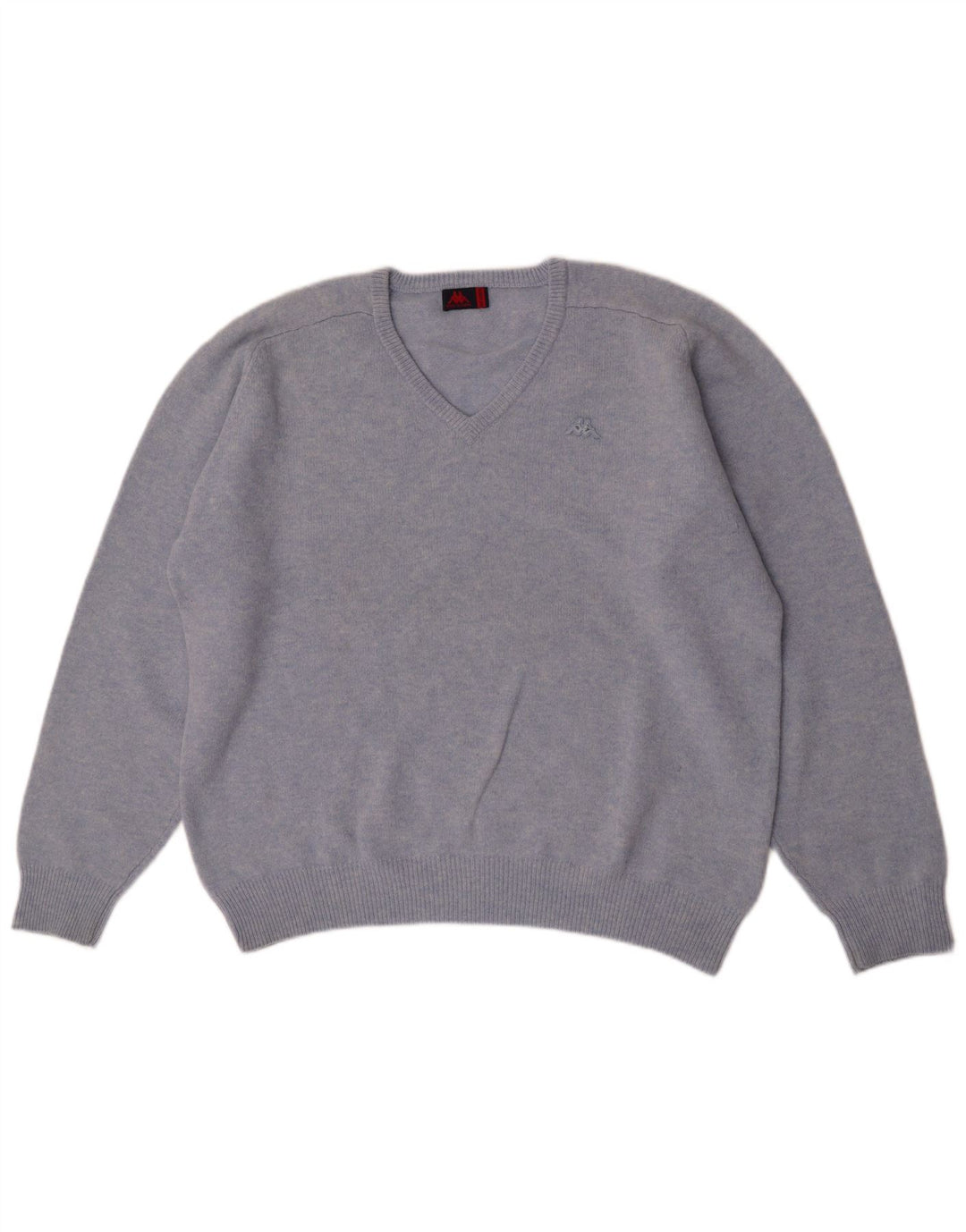 Kappa Pull col V pour homme 2XL Bleu Laine vierge