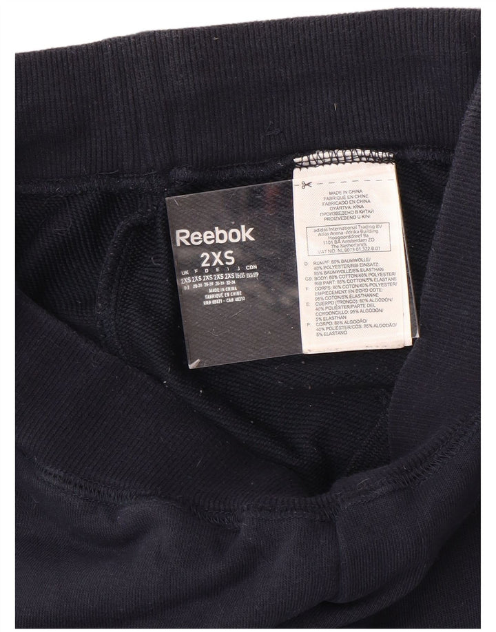 REEBOK Pantalon de survêtement pour femme Joggers UK 0/2 2XS Bleu marine Coton