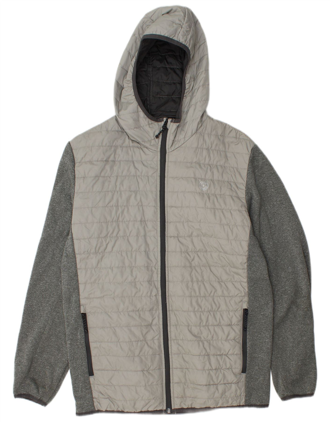 Jack & Jones Veste matelassée à capuche pour homme UK 38 Gris moyen Colourblock
