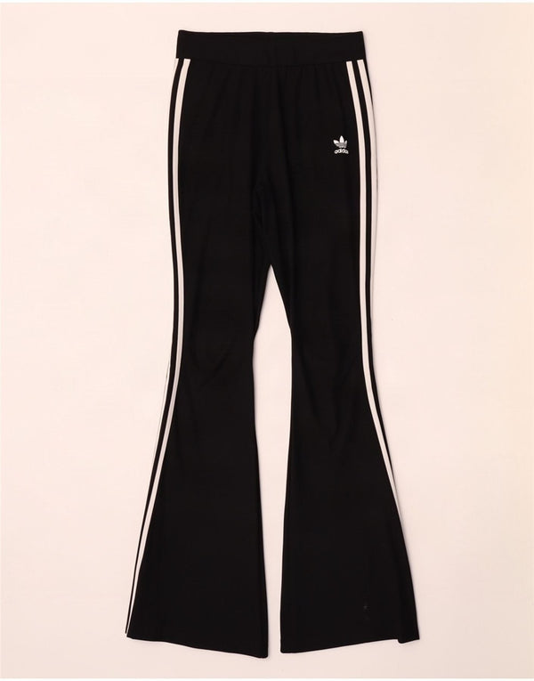 Adidas Pantalon de survêtement évasé pour femme UK 10 Small Noir Polyester