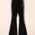Adidas Pantalon de survêtement évasé pour femme UK 10 Small Noir Polyester