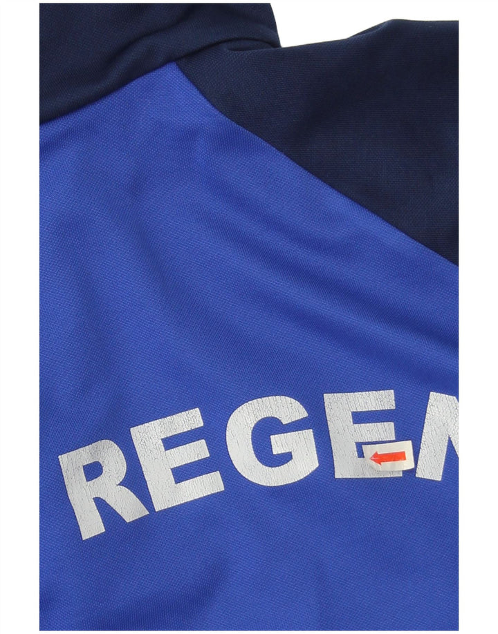 Adidas Haut de survêtement à col zippé graphique pour hommes, grand color block bleu