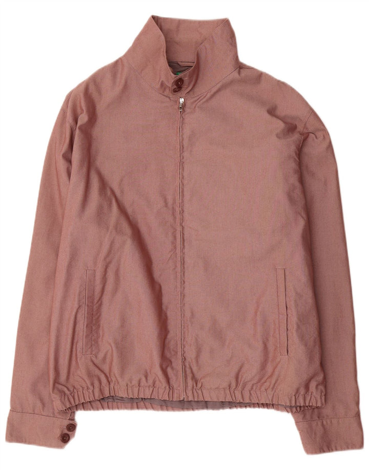 Benetton Veste Bomber Homme UK 42 XL Marron Coton