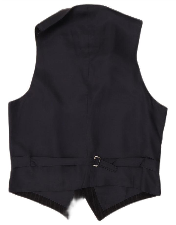 gilet homme vintage IT 50 Medium Navy Blue Pinstripe
