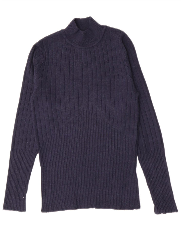 Marks & Spencer Pull col roulé pour femme UK 10 Small Bleu marine