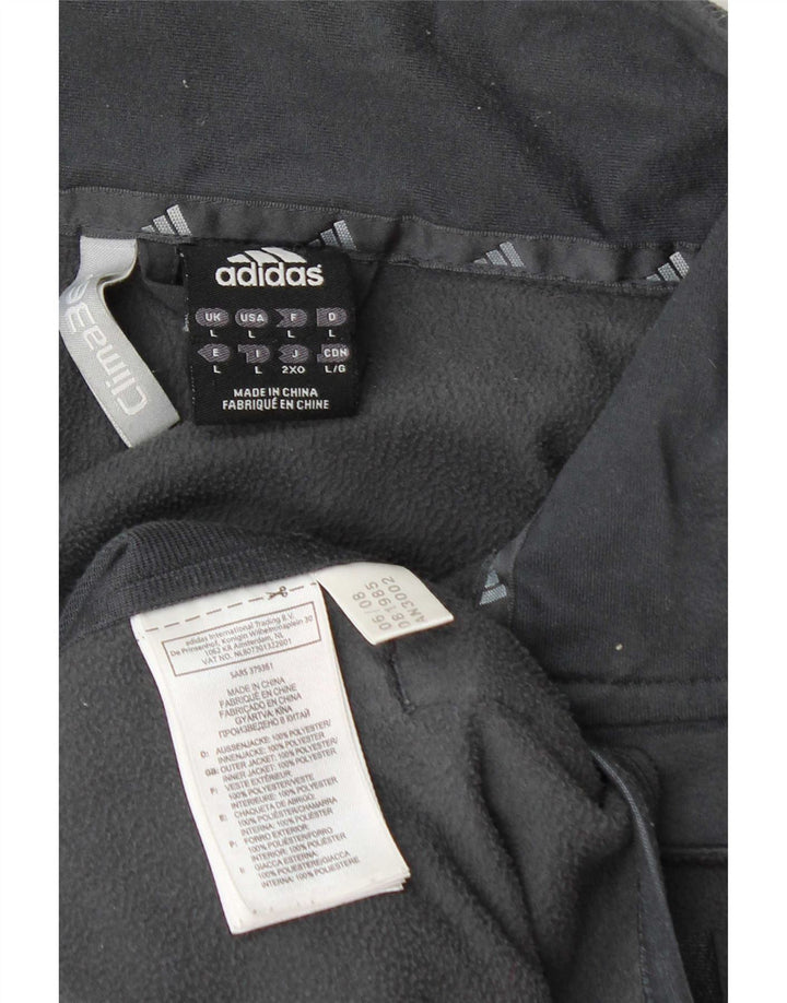 Adidas Veste polaire pour homme UK 40 Large Gris Polyester